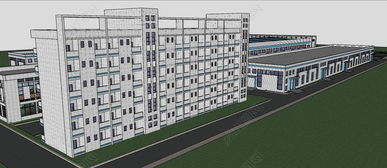 厂区整体规划工业产业创意园工业产业园工厂房建筑工业建筑规划su模型设计模型下载